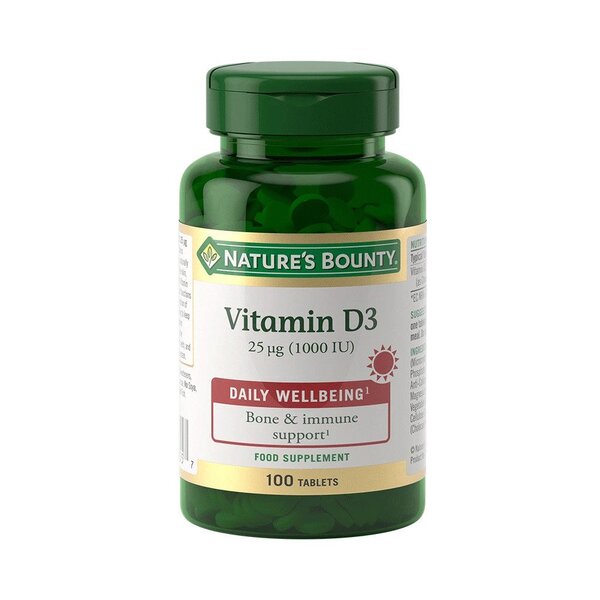Natures Bounty - Vitamine D3, 25 mcg - 100 tabletten