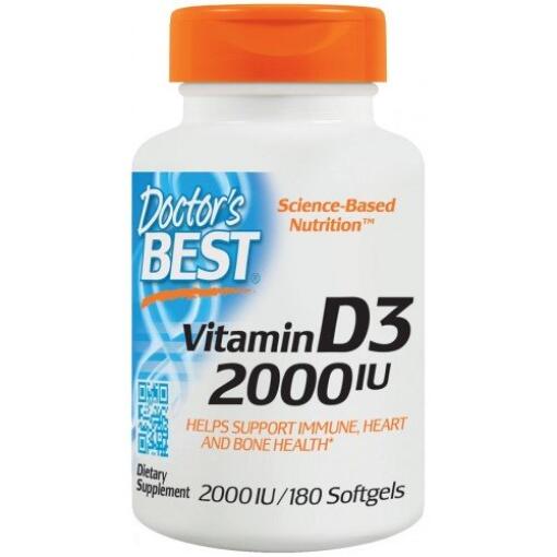 Doctor's Best - Vitamin D3 2000 IU - 180 softgels