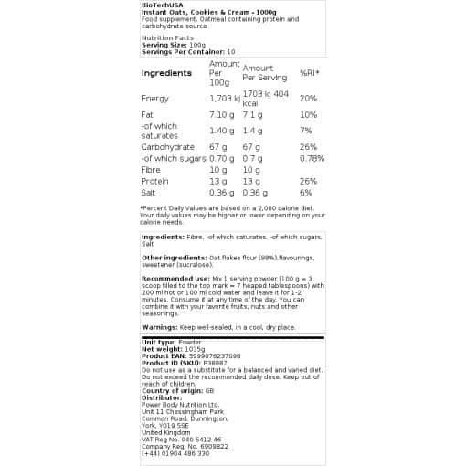 Cookies & Cream - 1000g