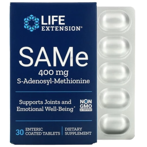 Life Extension - SAMe S-Adenosyl-Methionine 400mg - 30 enteric coated tabs