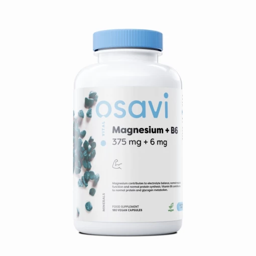 Magnesium + Vitamin B6 - 180 vegan caps