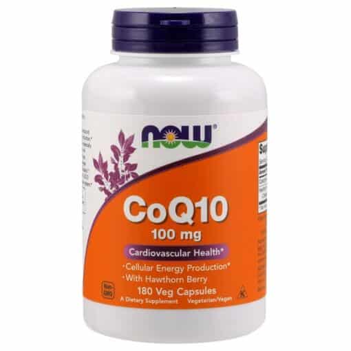 NOW Foods - CoQ10 with Hawthorn Berry 100mg - 180 vcaps