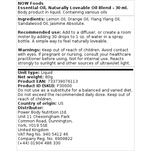 Naturally Loveable Oil Blend - 30 ml.