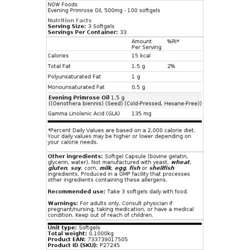 500mg - 100 softgels