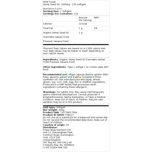 1000mg - 120 softgels