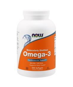NOW Foods - Omega-3 Molecularly Distilled 500 softgels