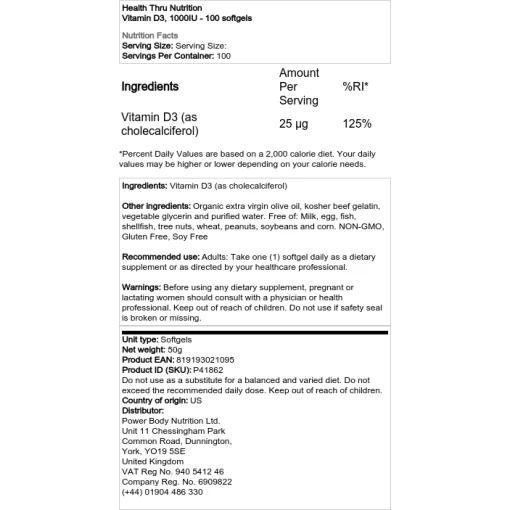 2000IU - 365 softgels