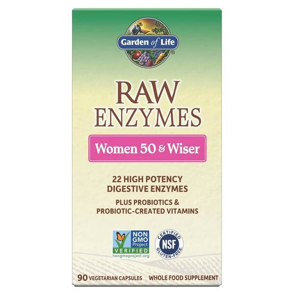Raw Enzymes Women 50 & Wiser - 90 vcaps