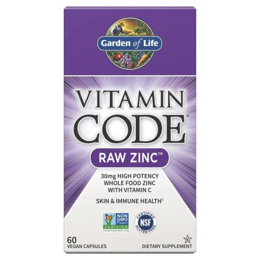 Vitamin Code Raw Zinc - 60 vegan caps
