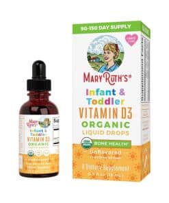 Organic Infant & Toddler Vitamin D3 Liquid Drops - 15 ml.