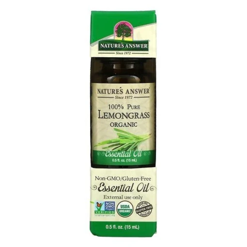 100% Pure Lemongrass Organic Essential Oil - 15 ml.