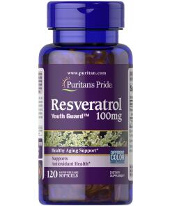 Puritan's Pride - Resveratrol, 100 mg - 120 Zachte Gelatinecapsules
