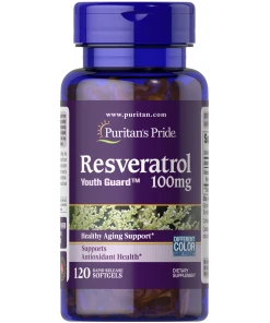 Puritan's Pride - Resveratrol, 100 mg - 120 Zachte Gelatinecapsules