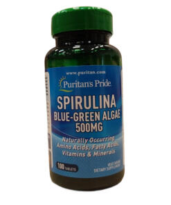 Puritan's Pride - Spirulina Blauwgroene Alg, 500 mg - 100 tabletten