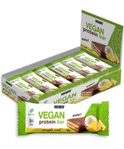 Weider - Veganistische Proteïnereep, Ananas Kokos - 12 x 35g