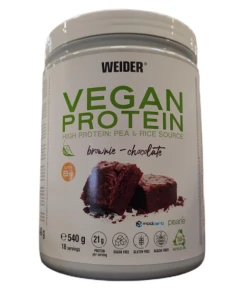 Weider - Veganistisch Eiwitpoeder, Brownie Chocolade - 540 g