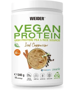 Weider - Veganistisch Proteïnepoeder, IJskoffie Cappuccino - 540 g