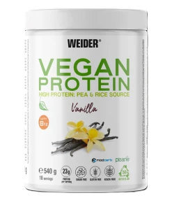 Weider - Veganistisch Eiwit, Vanillesmaak - 540g