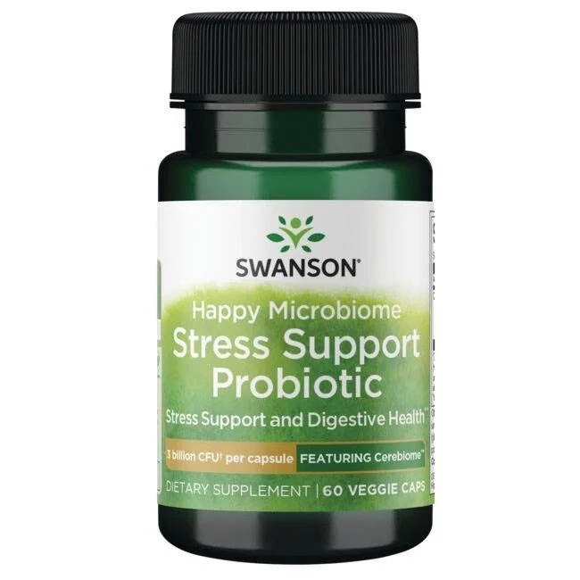 SWANSON Happy Microbiome Prob. – probiotic supplement, 60 vegetarian capsules