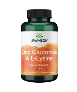 SWANSON Cynk glukonian + L-lizyna 90vcaps