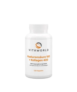 Vitaworld Hyaluronic Acid 100 + Collagen 400 (120 Capsules)