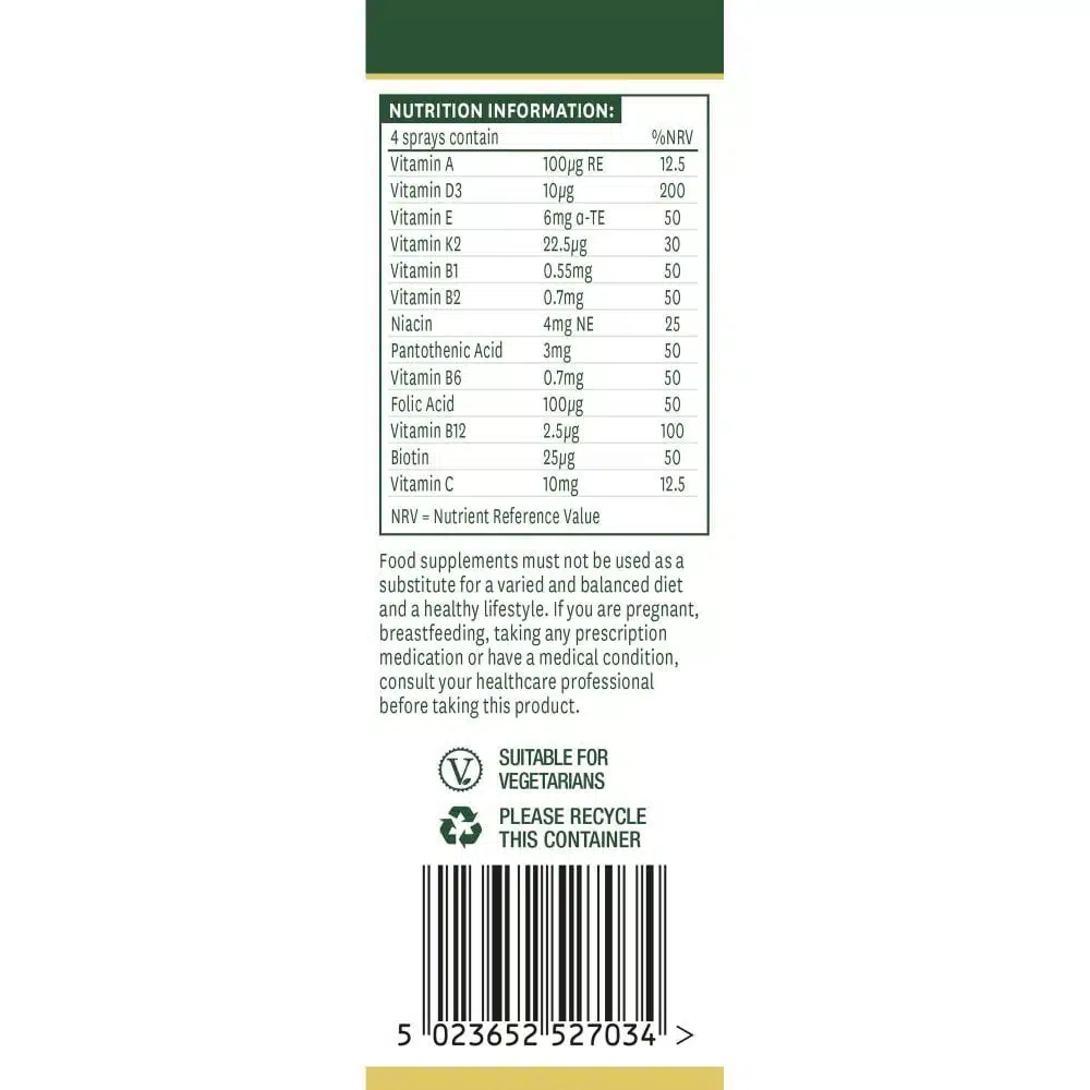 Natures Aid - Natures Aid Multivitamine Dagelijkse Orale Spray (30 ml, Citroen & Sinaasappel) - Afbeelding 3