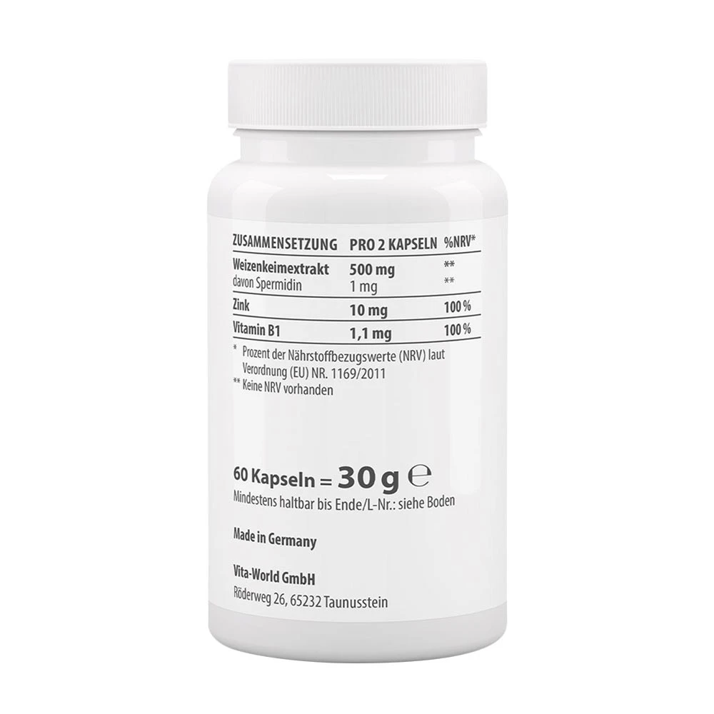 Vitaworld - Spermidine Plus (60 capsules) - Afbeelding 2