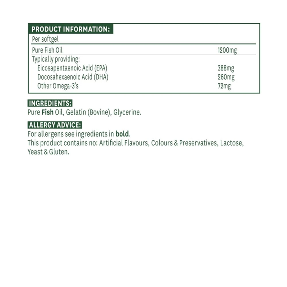 Natures Aid - Supersterke Visolie Omega-3 (60 Softgels) - Afbeelding 2