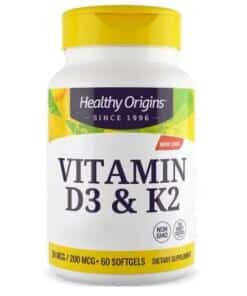 HEALTHY ORIGINS Vitamin D3 & K2 (60 caps)