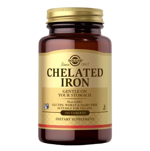 SOLGAR Chelated Iron Tablets (100 tabs)