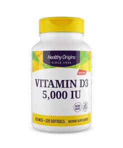 Healthy Origins Vitamin D3 Depot 5 000 IU 120 soft capsules