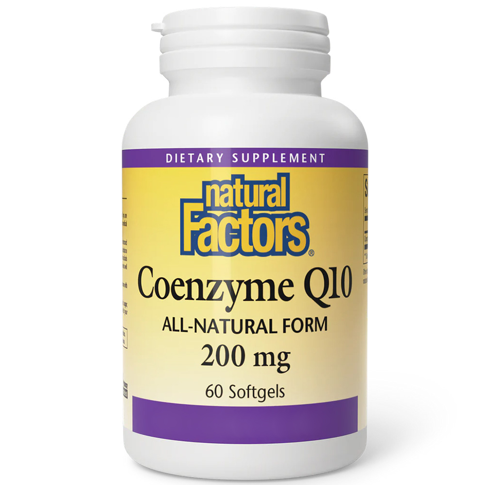 Natural Factors - Co-enzym Q10 200 mg, 30 zachte capsules - Afbeelding 2