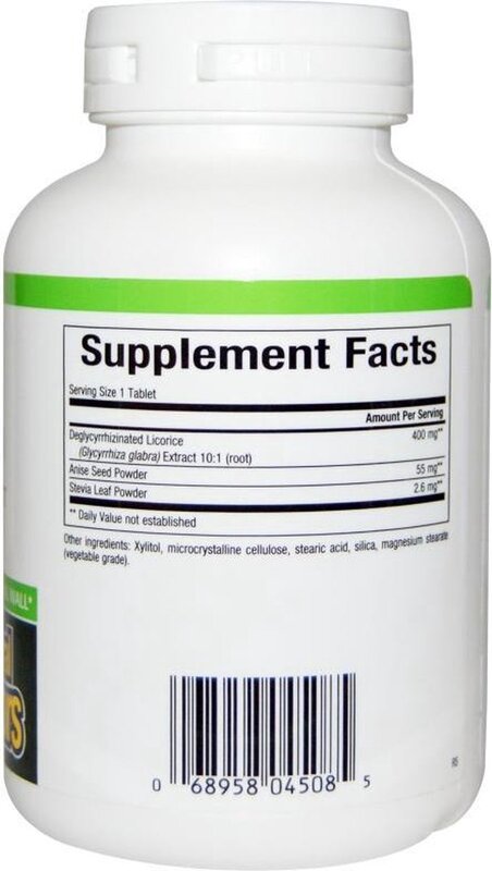Natural Factors - DGL Ontglycyrrhizeerde Zoethoutwortel 400 mg, 90 kauwtabletten - Afbeelding 3
