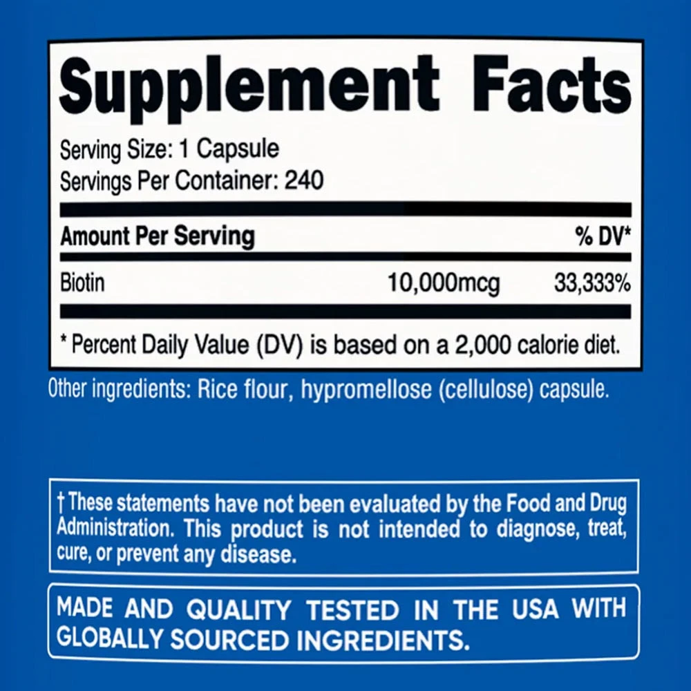 Nutricost Biotine (120 capsules) - Afbeelding 6