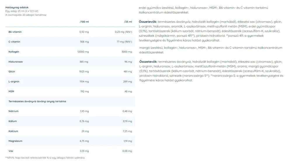 Nutriversum Liquid MSM+C Hyaluron Collagen - WOMEN (500 ml