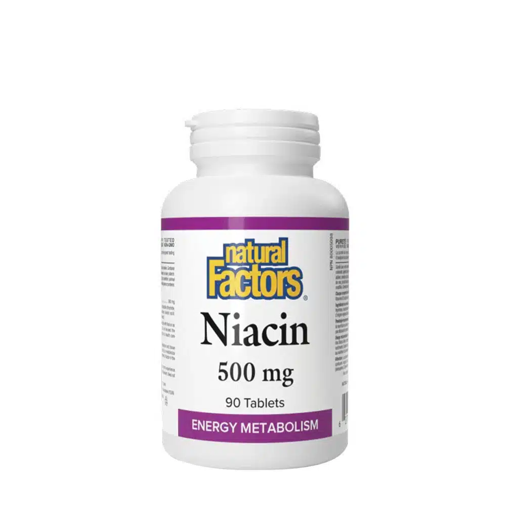 Natural Factors Niacin 500 mg (90 Tablets)